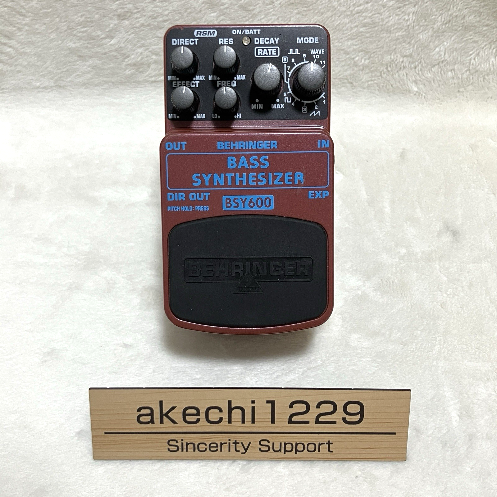 Behringer BSY600 Bass Synthesizer Guitar Pedal Used Tested