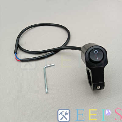 Handlebar Headlight Fog Spot Light ON OFF Switch Fit Waterproof Motorcycle 7/8''