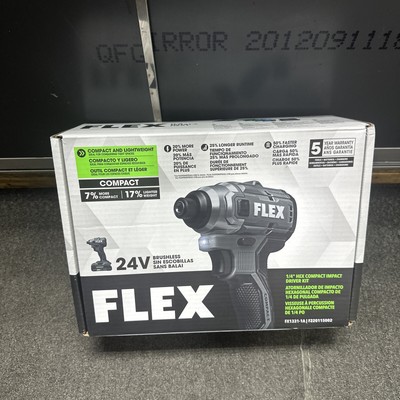 Flex FX1331-1A 24V 1/4 Hex Compact Cordless Impact Driver Kit, 2.5Ah