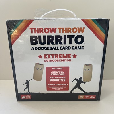 Throw Throw The Burrito Dodgeball Card Game Extreme Outdoor Edition Kittens New