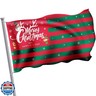 Tatuo Merry Christmas Happy New Year Flag 3 x 5 Feet Outdoor Double Sided Merry Xmas Snowflake Red Green Flags with Grommets for Garden Yard Home Vacation Holidays Party Gifts Outside Decoration