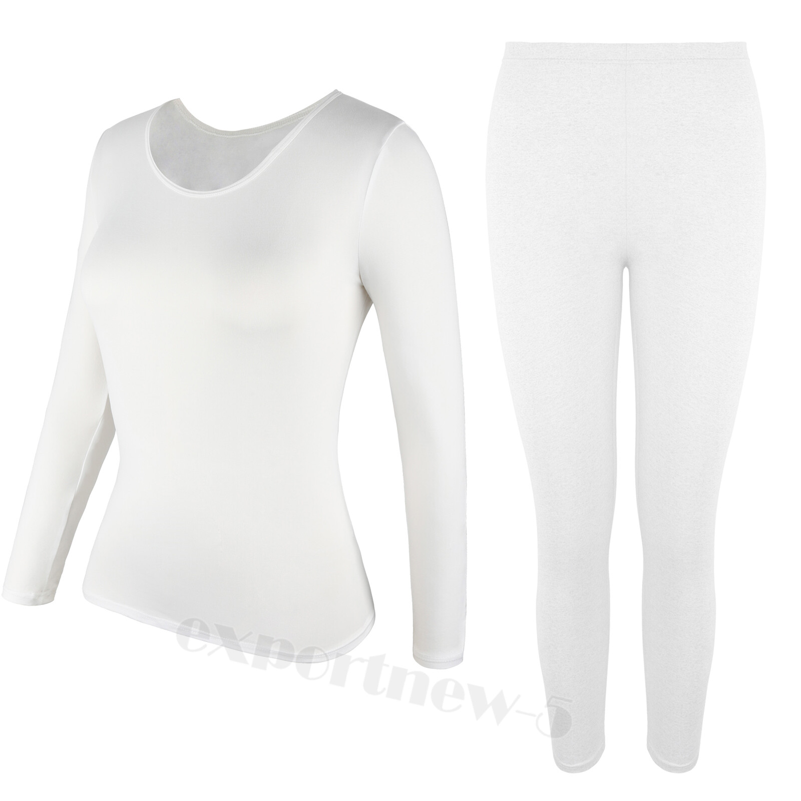 Ladies Thermal Underwear Top Long Sleeve Tshirt Vest Legging Bottom