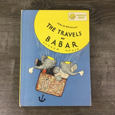 Dandelion Library 2 in 1 Flip Hardback Book Travels of Babar / Peter Rabbit 1961
