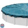 Pool Mate 12 ft Deluxe Blue Winter Pool Cover for Above Ground Pools, 4 ft Overlap (16 ft Cover Size), Solid 10 x 10 Scrim, 2.91 oz/yd2, 12-Year Warranty, Style: 5812-4