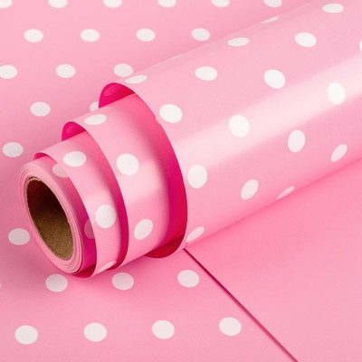 Roll - 17 Inch X 33 Ft Polka Dots White On ...