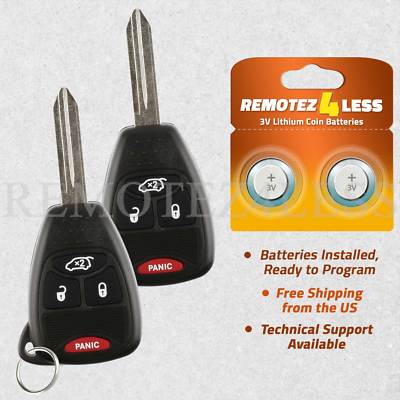 2 For 2005 2006 2007 Jeep Grand Cherokee Remote Car Keyless Entry Key Fob