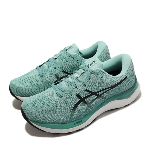 Preowned Asics Gelcumulus 24 D Wide Oasis Green White Women Running