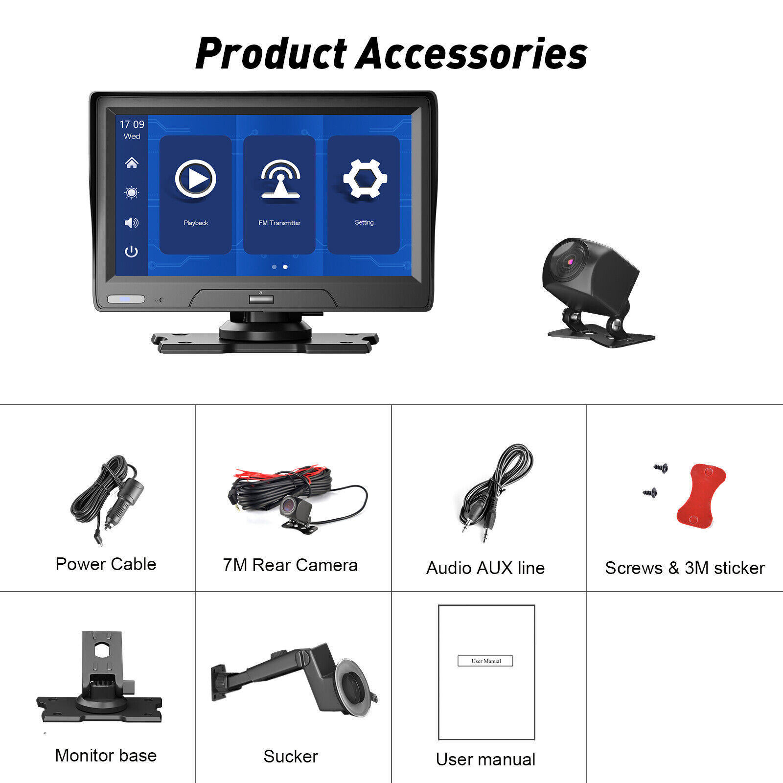 2.5K HD Car DVR Video Wireless Dash Camera Carplay & Android Auto Touch Screen