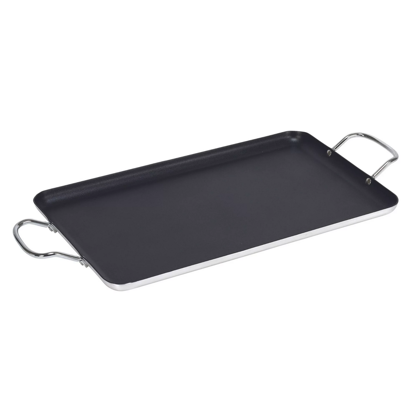Imusa 17" x 10" Nonstick Double Burner Griddle with Metal Ha