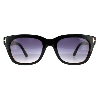 Pre-owned Tom Ford Sunglasses 0237 Snowdon 05b Black & Brown Smoke Gray Gradient