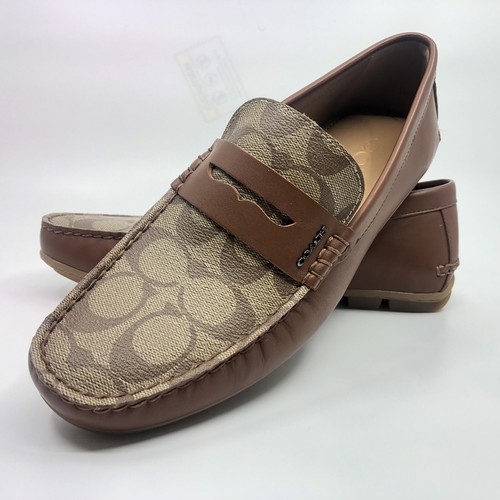 Coach Mott Driver Khaki Signature Loafers Men's Size 7.5 D Loafer $178 New  | eBay