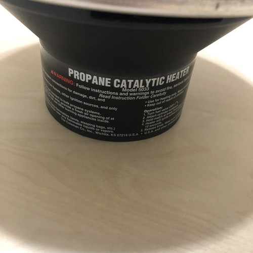 Coleman Blackcat Portable Catalytic Heater model 5033 Propane W/ Stand