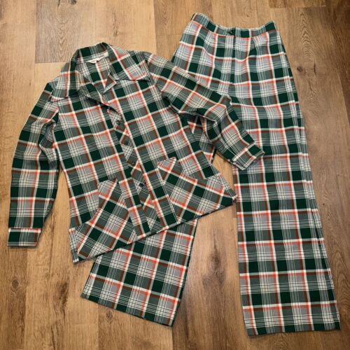 Vtg 60s 70s Leisure Suit Womens Jacket Pants 28 x 31 Polyester Disco Hippy Plaid Vtg 60s 70s Leisure Suit Womens Jacket Pants 28 x 31 Polyester Disco Hippy Plaid