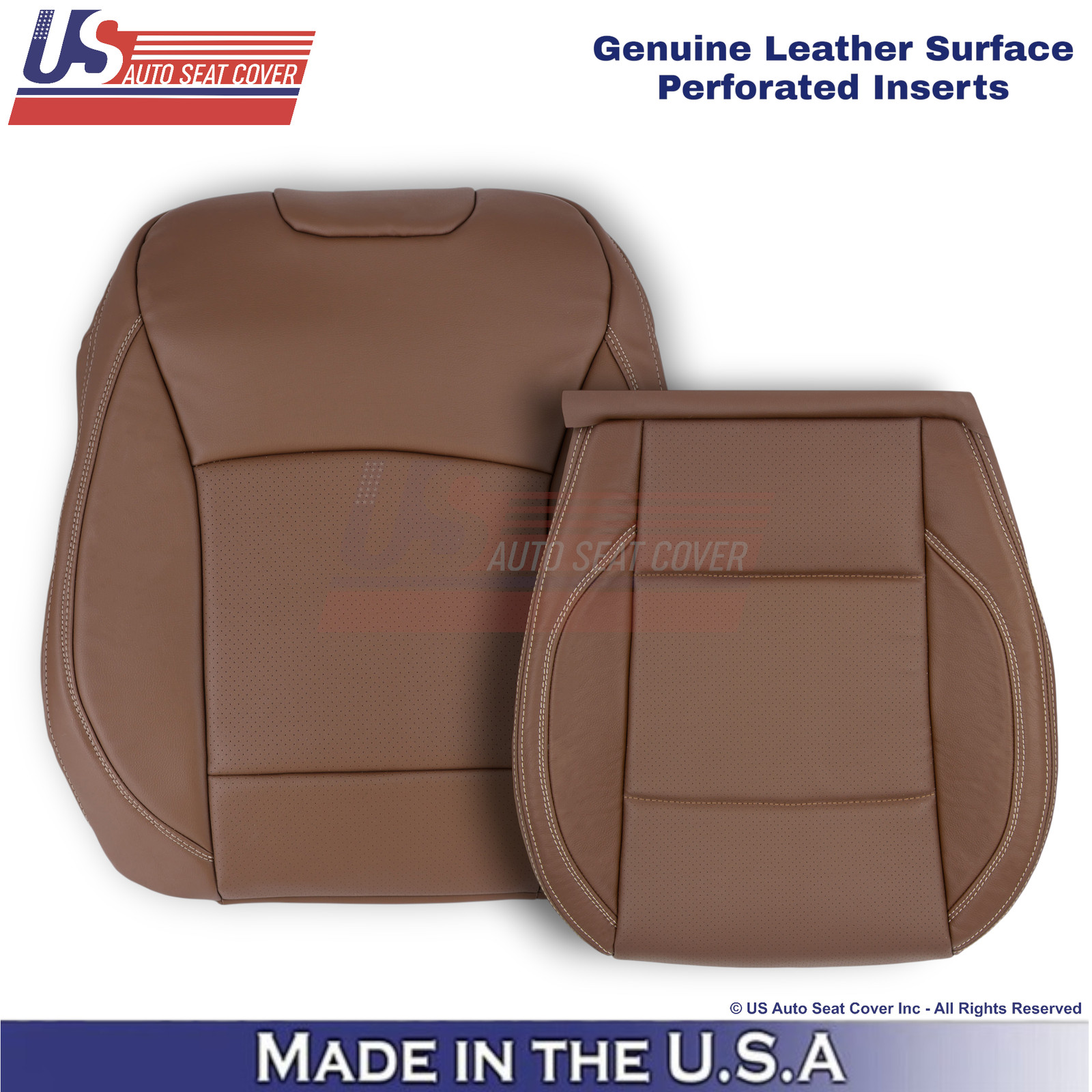2018-2019 For Subaru Outback Genuine Leather Perf Driver Seat Covers Java Brown
