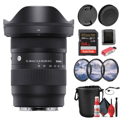 Sigma 16-28mm f/2.8 DG DN Contemporary Lens (Sony E) Bundle