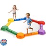 HappyField Balance Beam for Kids 18Pcs Non-Slip Stepping Stones Obstacle Course for Toddlers 3 Years + Indoor Outdoor Balance Board Kids Sensory Montessori Interactive Toys (Green)