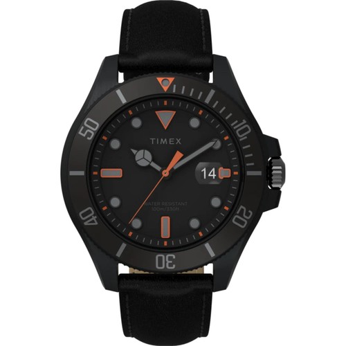 Timex Men's Watch Harborside Coast GMT Quartz Black Dial