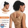 Lommel Drawstring Ponytail for Black Women,10 Inch Ponytail Extension for Black Women Curly Pony Tails Hair Extensions for Girls Afro Kinky Curly Hair Pieces for Daily Use(Omber Burgundy)