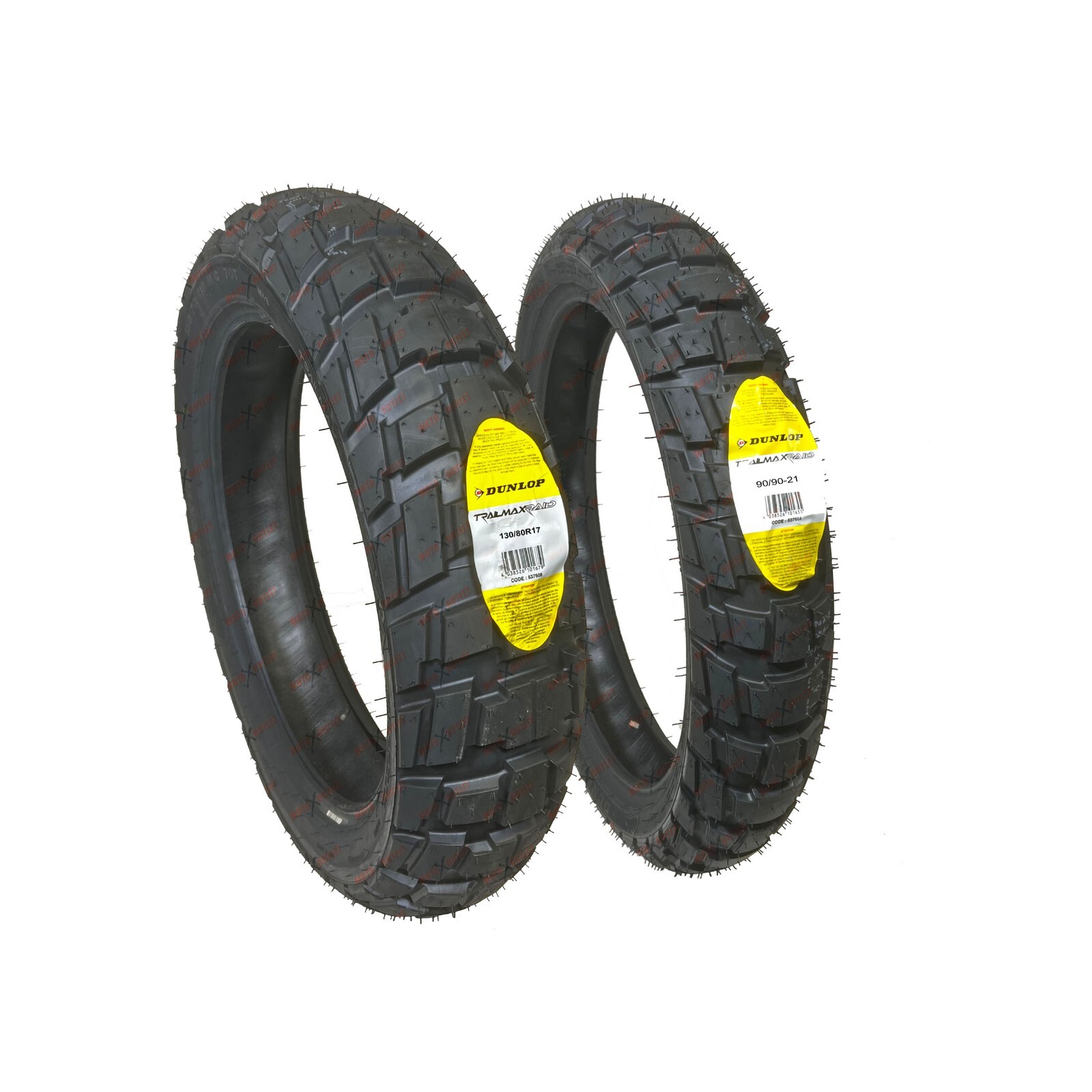 Dunlop 90/90-21 130/80-17 Tire Set Trailmax Raid KLR 650