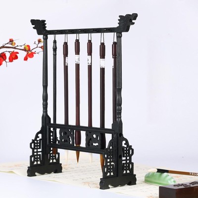 Calligraphy Pen Holder Chinese Calligrapghy Brush Hanger Vintage Design Hanging