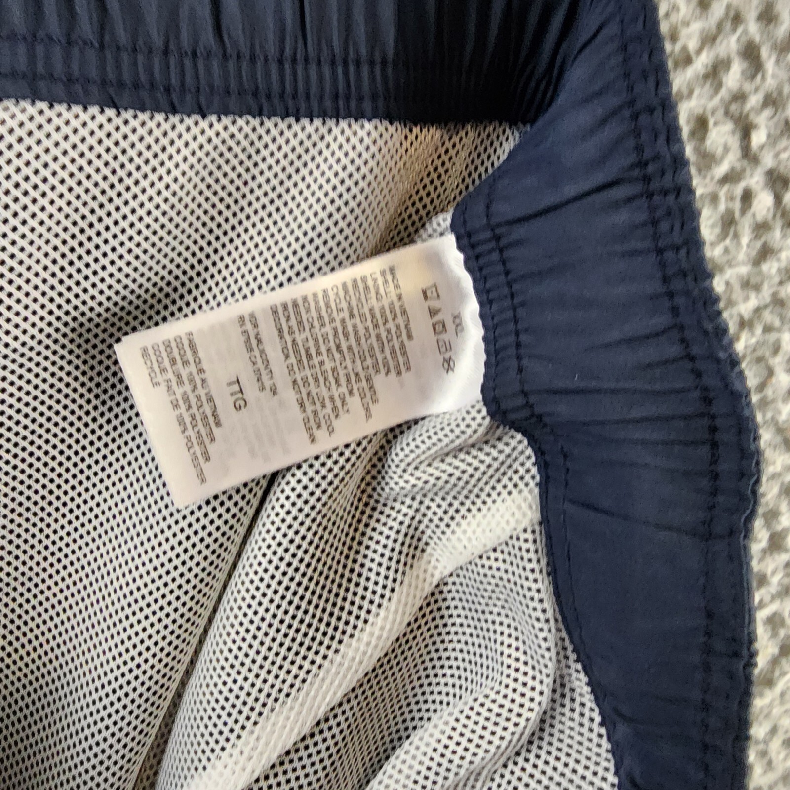 Nautica Heritage Diagonal Full Elastic Waist Swim Trunks Men's XXL Navy Multi - Picture 6 of 11