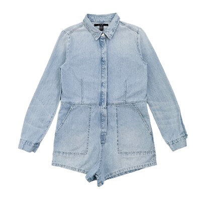 Women's $220 Kusbi Denim Longsleeve Romper size Medium