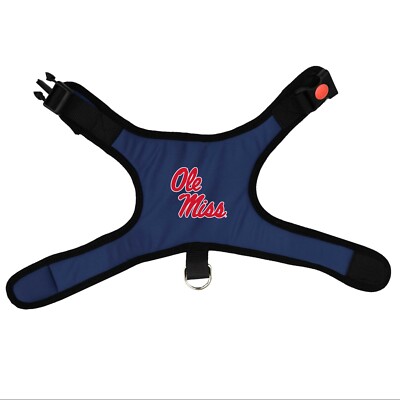 MISSISSIPPI OLE MISS REBELS DOG CAT VEST HARNESS PREMIUM PADDED w/ SAFETY LOCK