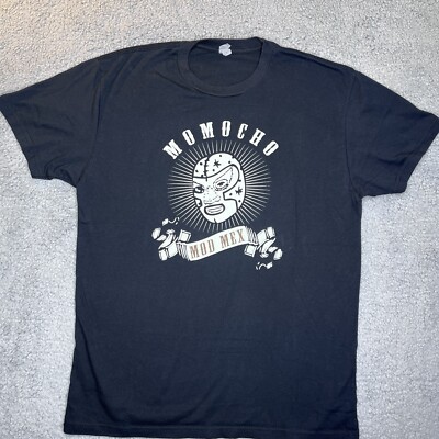 Lucha Libre T-Shirt Mexican Wrestler Momocho Mod Mex Black Size Medium
