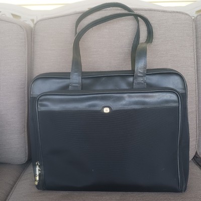Wenger Swiss Gear Vinyl and Leather Carrying Case Bag Briefcase Laptop Notebook