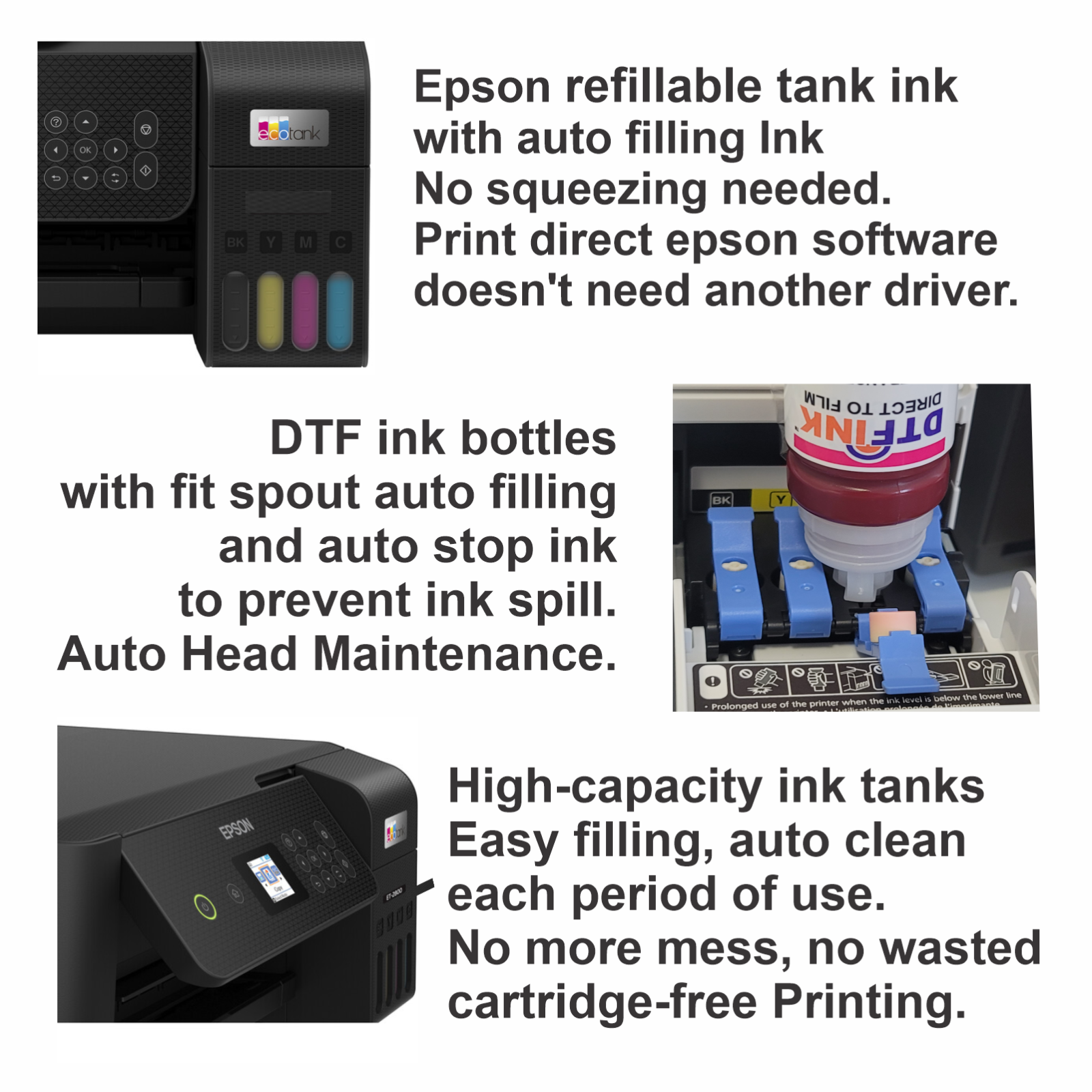 EPSON PRINTER WITH DTF INK HEAT TRANSFER T-SHIRT BUNDLE DIRECT PRINT STARTER KIT