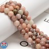 75pcs(2 Strand) 10mm Natural Plum Blossom Jasper Gemstone Beads, Round Cherry Agate Stone Beads for Jewlery Bracelets Earrings Making DIY