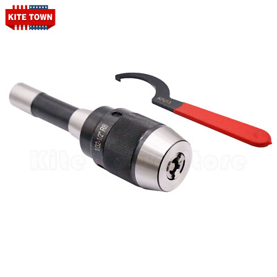 High Precision Keyless 1/32'' - 1/2'' Drill Chuck with R8 Integral Shank US Stock
