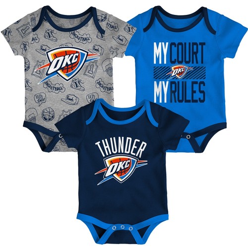 Набор из трех комплектов криперов Outerstuff NBA Infant Oklahoma City Thunder Trifecta