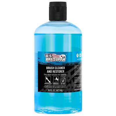 16oz Brush Cleaner, Restorer, Clean Dried Paint Brushes, Air
