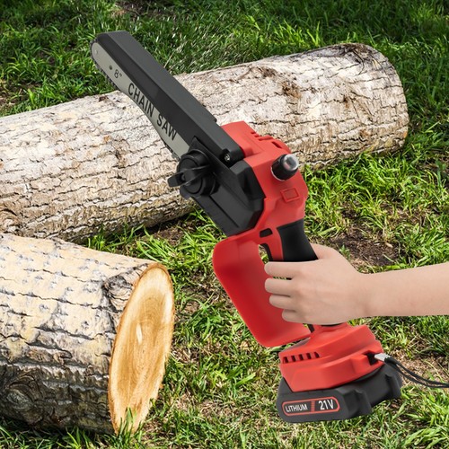 2-in-1 Electric Pole Saws Battery Powered: 6 Inch Mini Chainsaw Cordless With 15.5ft Long Reach Extension Pole, 2*4.0Ah Battery, Tool-Free