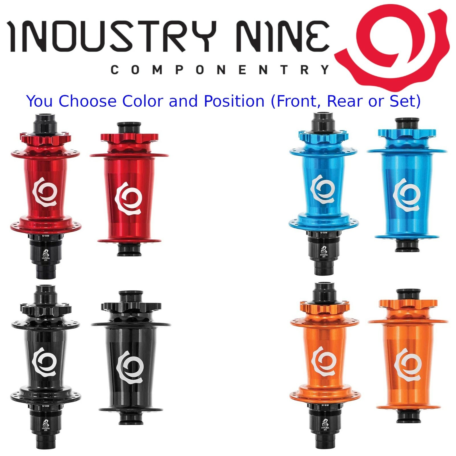 パーツ INDUSTRY NINE MOUNTAIN Hydra Classic 32h Industry Nine Hydra Mountain Classic Hubset, MS, 32h, ISO 6
