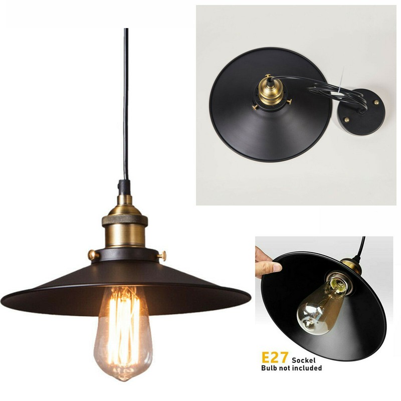 Retro Deckenlampe Vintage-Leuchte Pendelleuchte Hängelampe Industrie