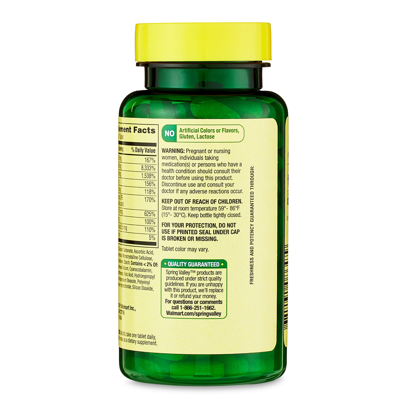 Spring Valley Super B-Complex Tablets, 100 Count