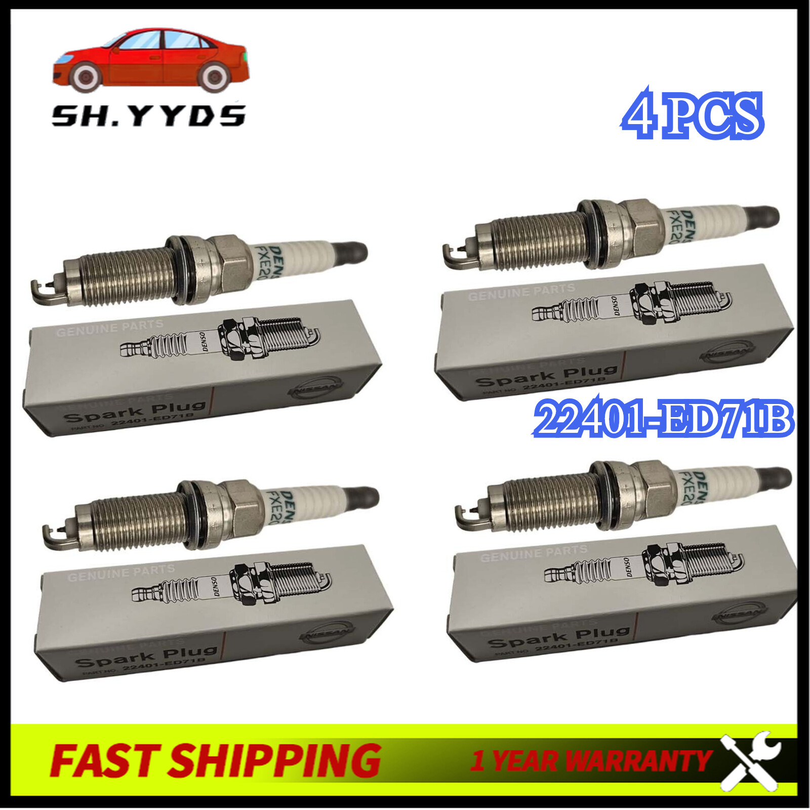 NEW 4PCS FOR denso Iridium Spark Plugs IXEH20ETT 4710 For