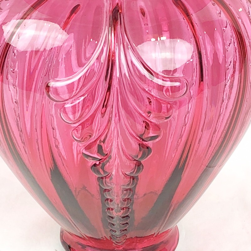 Fenton Cranberry Vase Beauty Pink Glass
