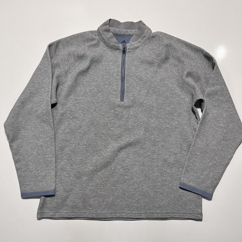 Pullover Mens Large Gray 1/4 Zip Sweatshirt