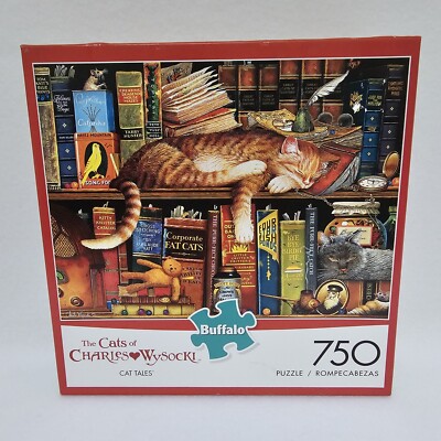 The Cats of Charles Wysocki Puzzle Cat Tales 750 Piece Buffalo Games New Sealed