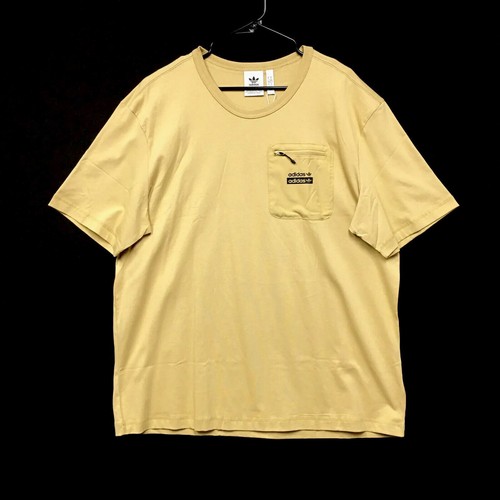 

Adidas RYV Tee Q4 Мужская футболка с короткими рукавами и карманами размера  Бежевый топ #506, Q4