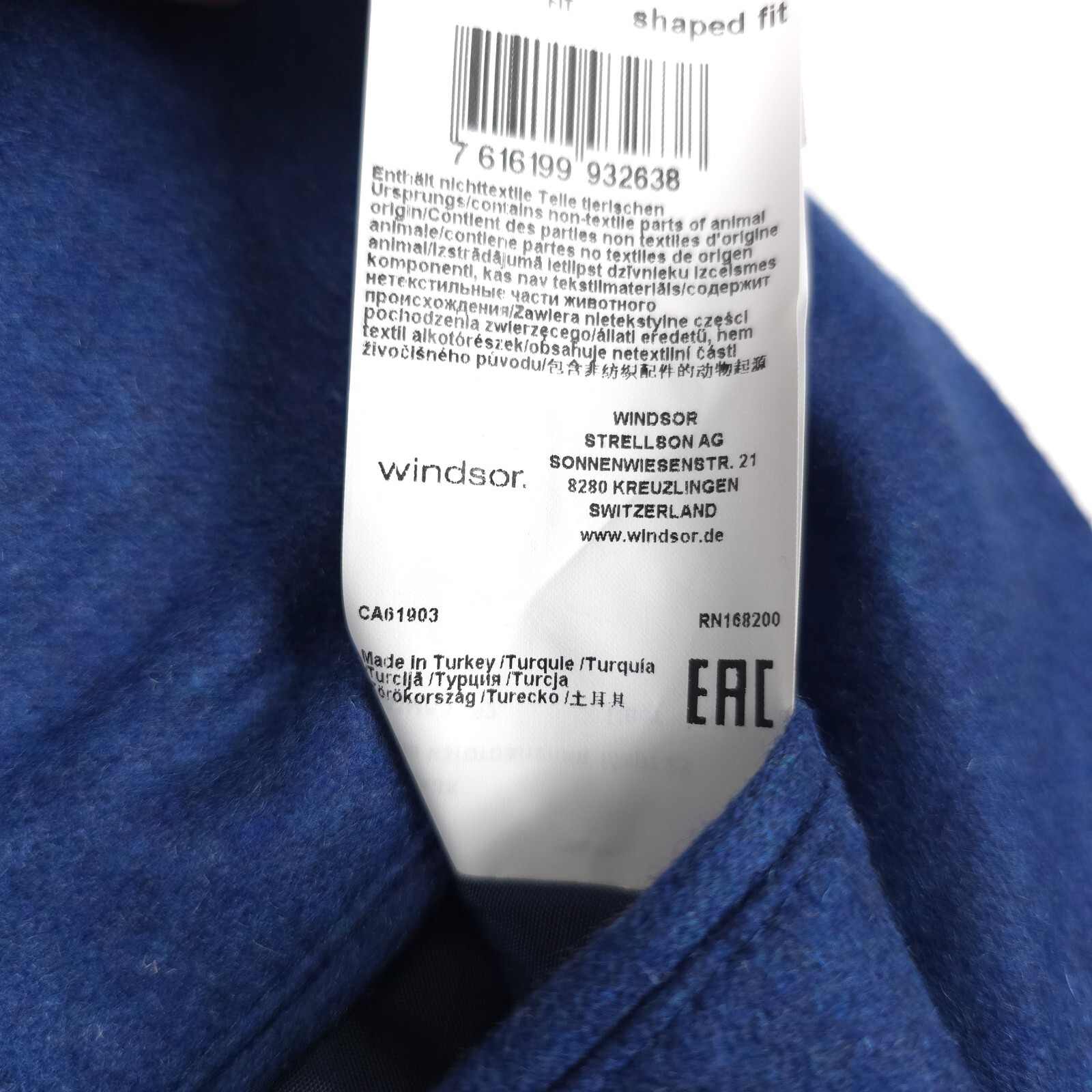 Pre-owned Windsor $1395  Giro J52 Unlined Blue Cashmere Blazer Jacket Mens 42 (eur 52)