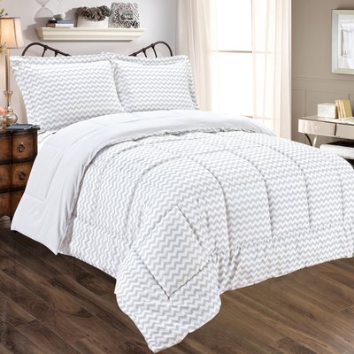 Sweet Home Collection Chevron 3 Piece Comforter Set