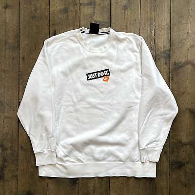 Mens white shop nike jumper