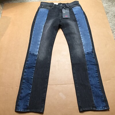 Levi's 511 Jeans Mens 30x32 Slim Fit Below Waist Black Stretch Jeans New AR152