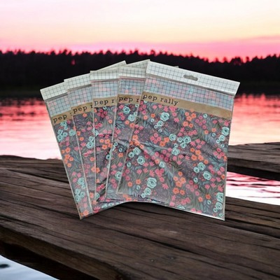 Pep Rally 5 Stretch Fabric Book Journal Diary Cover School Craft Dark Floral New