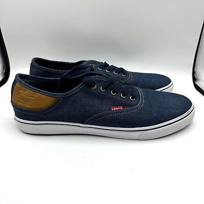 Mens blue canvas sneakers sale