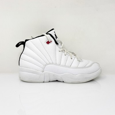 

Nike Boys Air Jordan 12 151186-106 Белая повседневная обувь Кроссовки Размер 1Y, Белый, Air Jordan 12